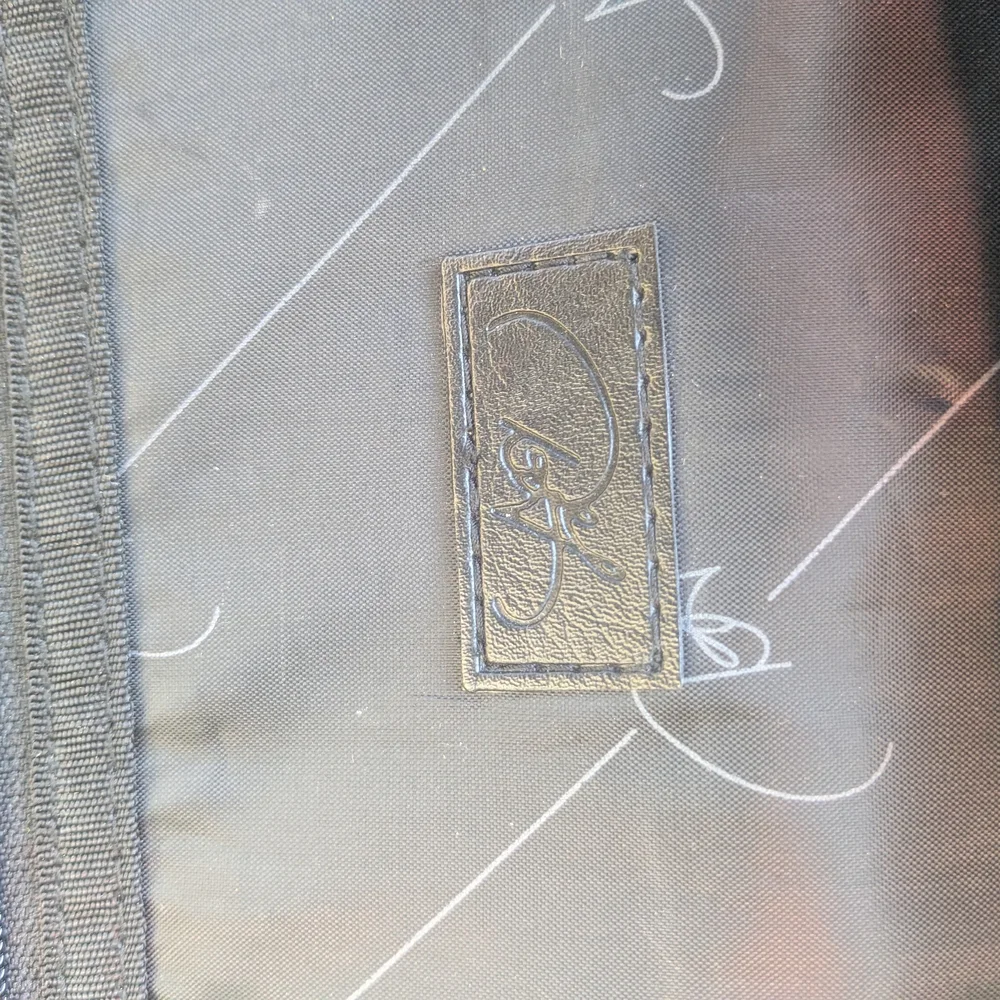 Black Crocodile-Embossed Suitcase